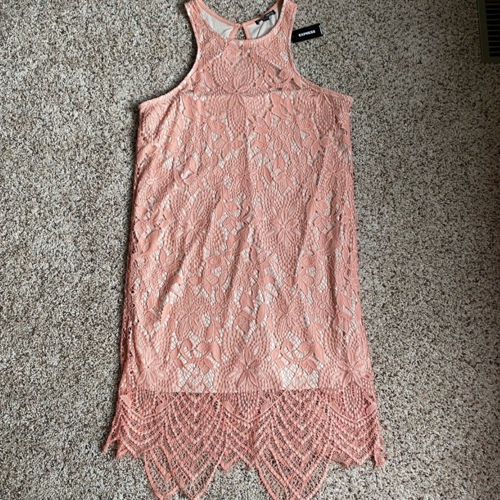Elegant Lace dressin Pink